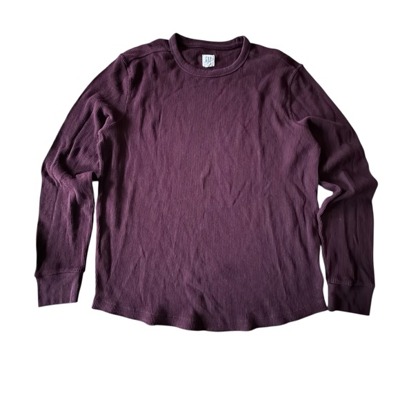 GAP Other - Burgundy Gap 90s Baggy Thermal Long‎ Sleeve T-Shirt Men’s Medium